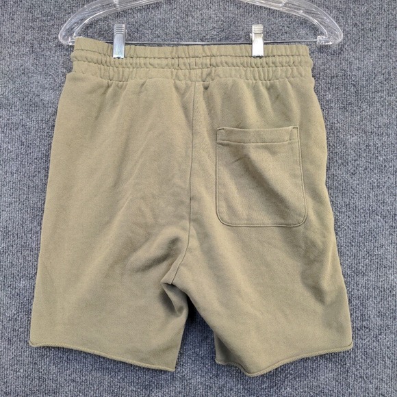 H&M Women's Regular Fit Cut Off Sweat Shorts Green Size Small Cotton Blend - Picture 2 of 11